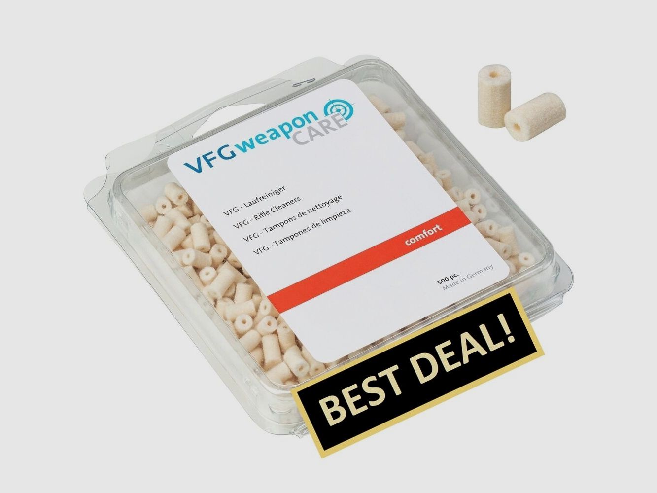 VFG Limpiador de cañones Comfort Calibre 9 mm (500 uds)