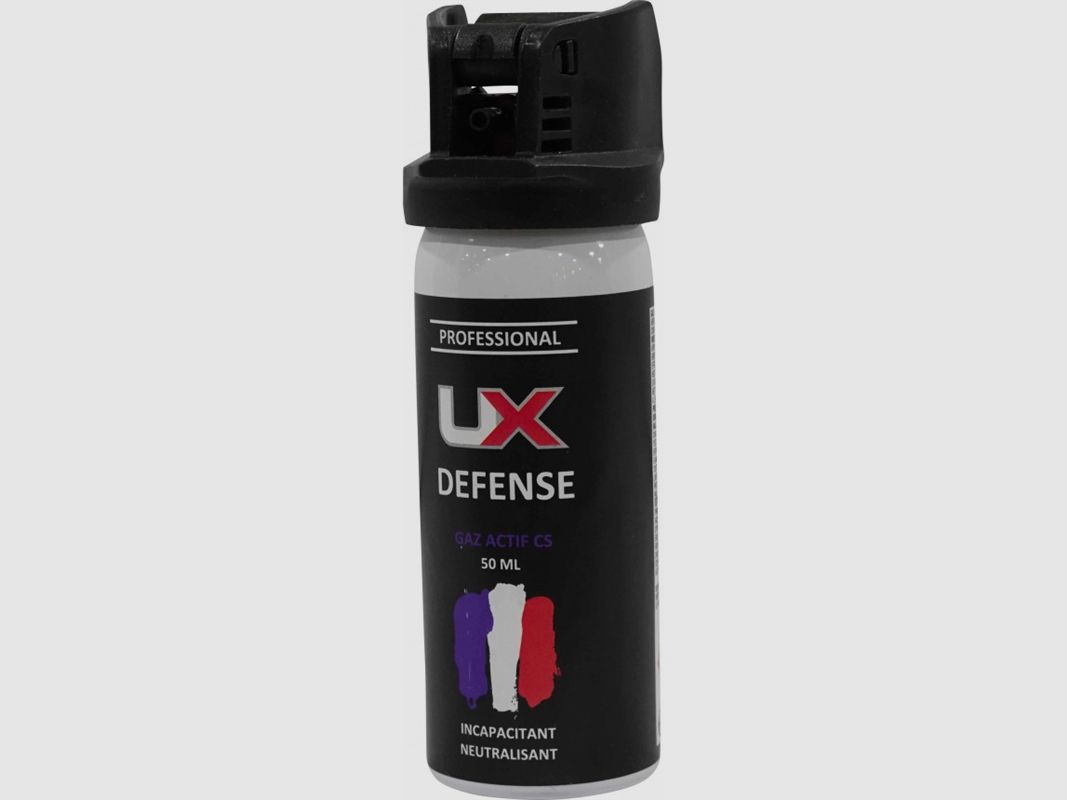 Bombe De Defense Ux Gaz Cs 50ml Capot Clapet