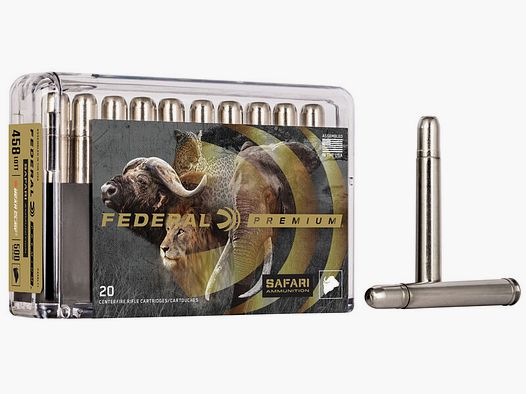 Federal Premium Safari Trophy Bonded Bear Claw .458 Lott 500GR bonded RN 20 Patronen