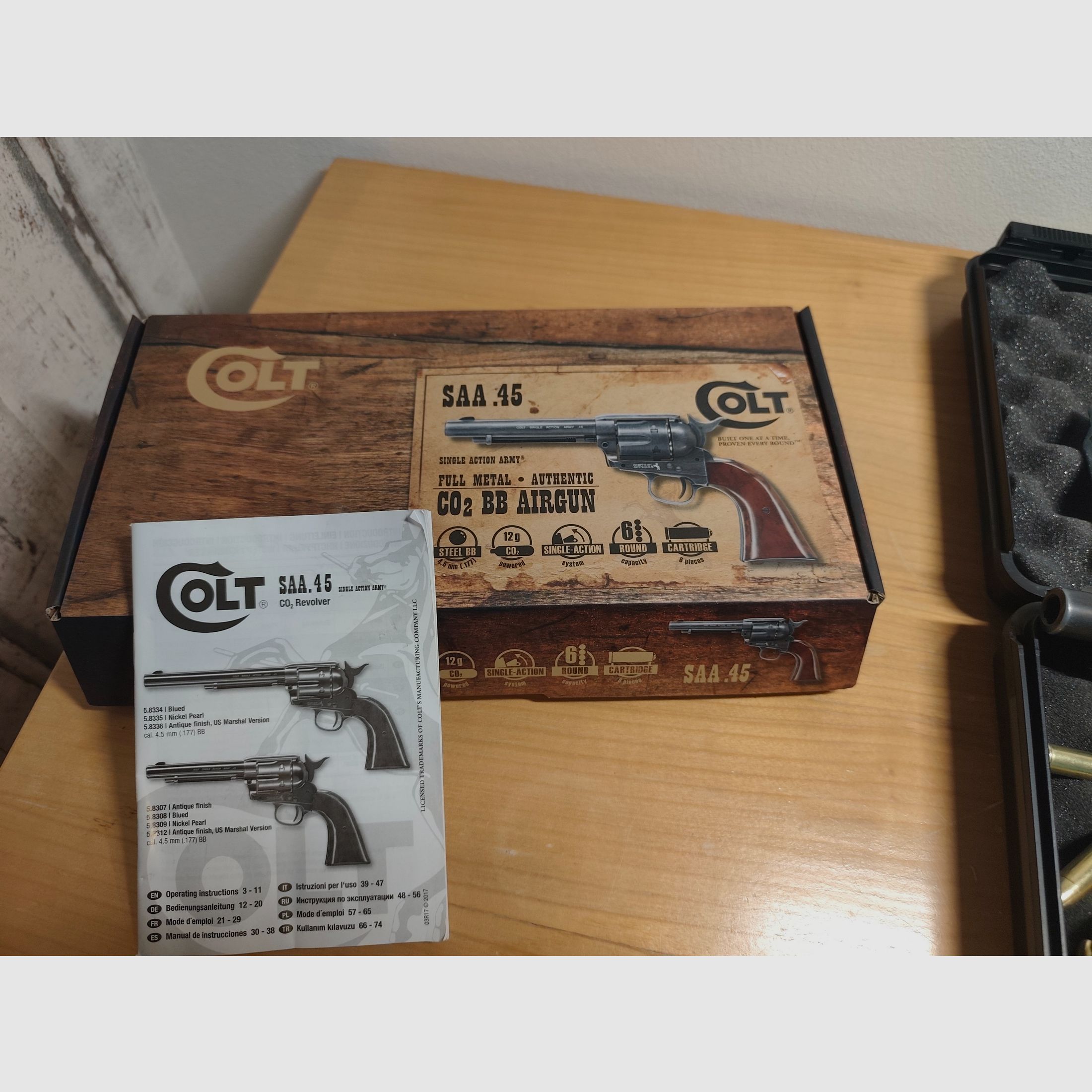 Colt Single Action Army 45 acabado antiguo 4,5 mm BB revolver de aire comprimido, imagen 4 de 5