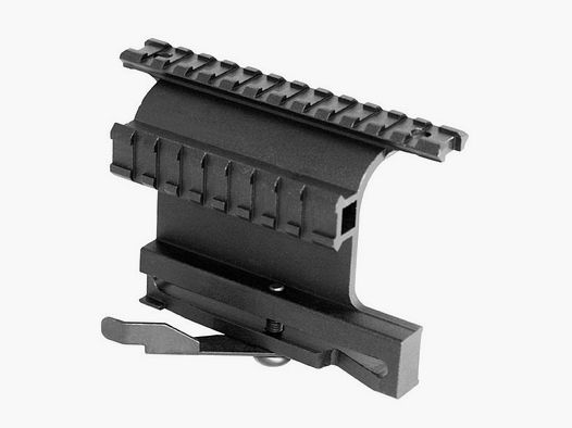 Montage a 2 rails picatinny lateral en 21mm de largeur pour AK47 et clones , serrage par levier,