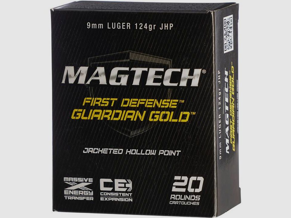 Magtech 9 mm Luger Guardian Gold JHP 8,0g/124grs.