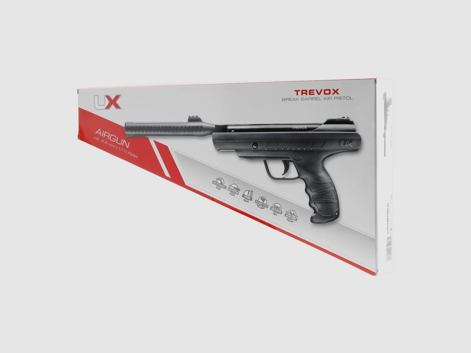 Pistolet à gaz UX Trevox 4,5 mm Diabolo < 6,0 J Noir