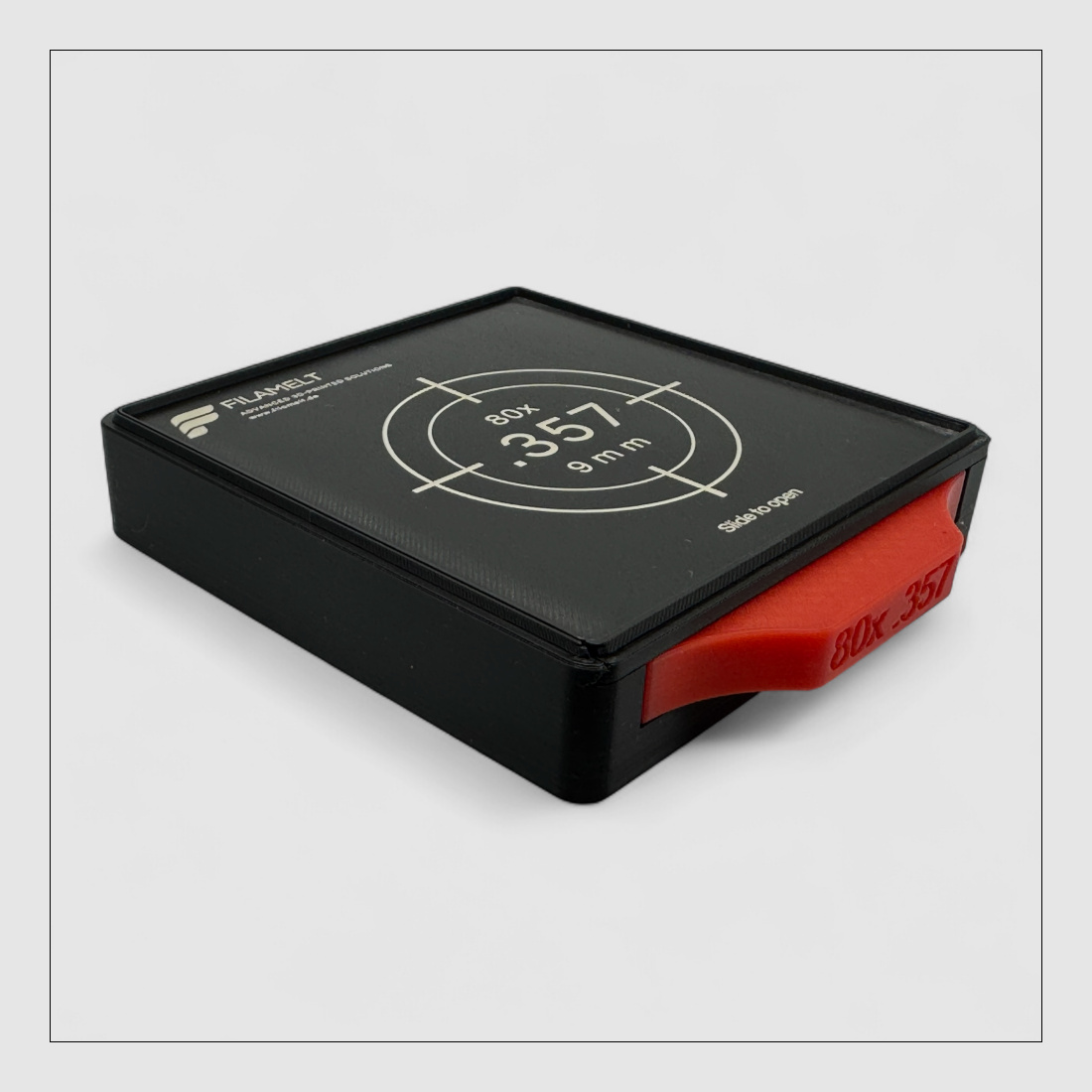 Diabolo-Box für 80x .357 / 9 mm – Praktisch, stapelbar, wiederverwendbar. Matchbox