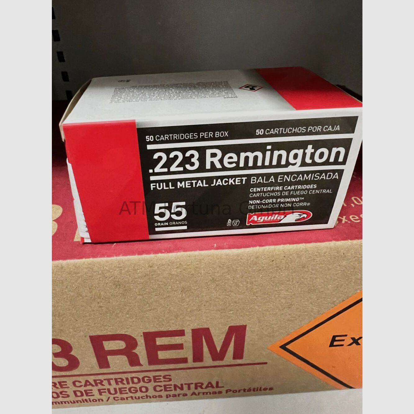 Aguila 1000 piezas estándar .223 Rem FMJ 55 grs cartuchos de rifle