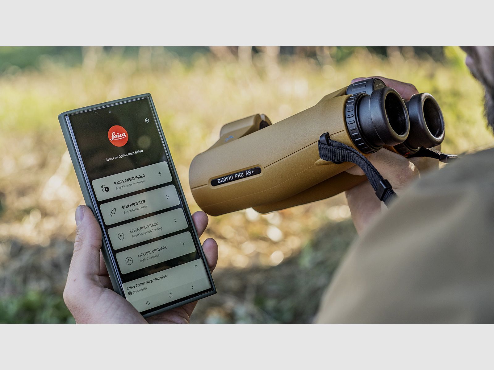 LEICA binoculars with rangefinder Geovid Pro 10x42 AB+