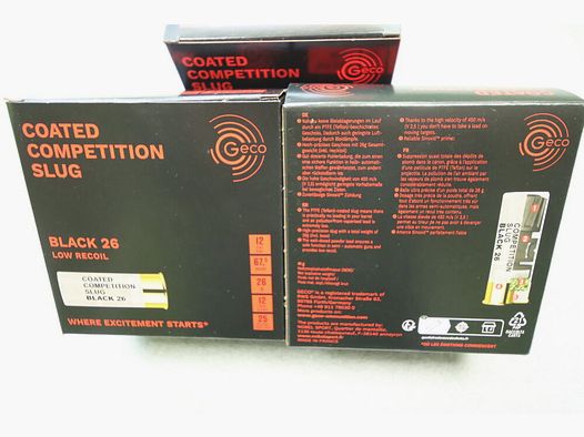GECO Coated Competition Slug Black 12/67,5 26g / 401gr 25Schuß
