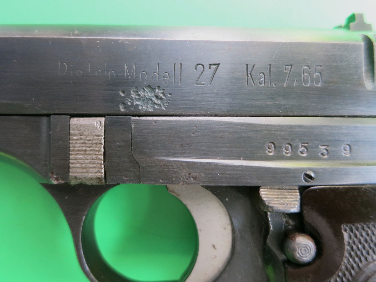 Pistole BÖHMISCHE WAFFENFABRIK (CZ) Mod.27, Kal. 7,65mm Browning, WaA76, WW2 Wehrmacht     #85