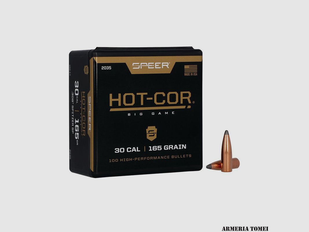 BULLE – SPEER – HOT-COR 30 CAL | 165GR .308″ SPITZER SP (100 PCS)