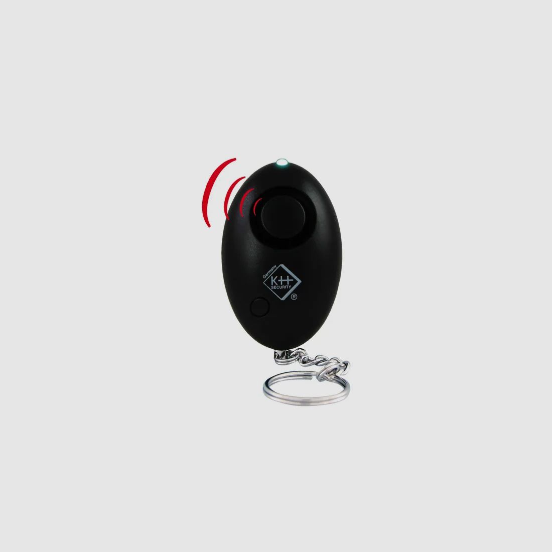 Key alarm in black - incl. LED light + shoulder strap