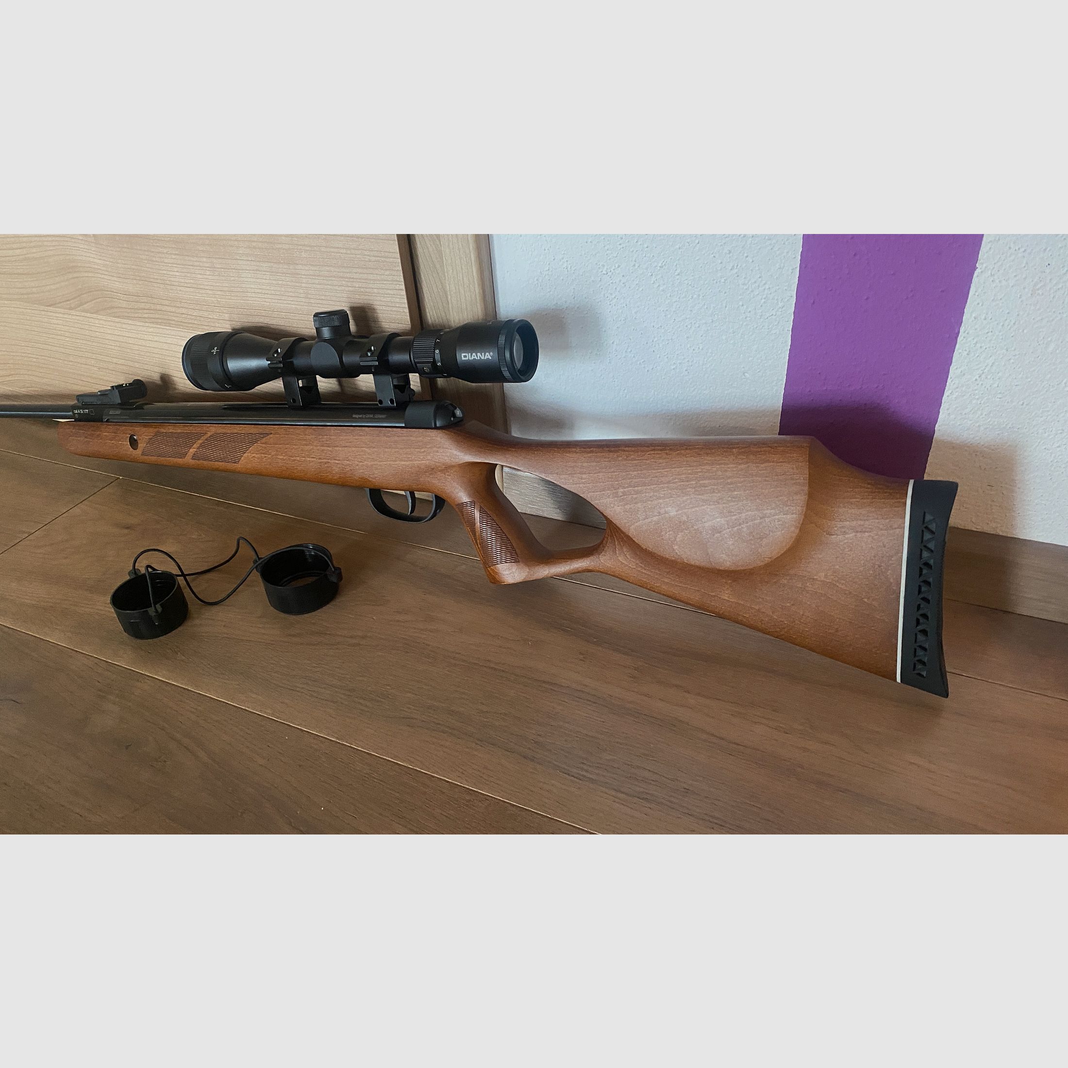 Diana 250 doscientos cincuenta carabina de aire calibre 4,5 mm 7,5 Joule + visor 3-9x32