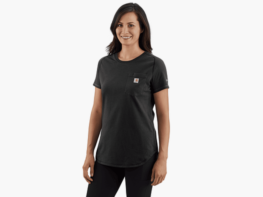 Carhartt Midweight T-Shirt con tasca, Donna, Nero, M