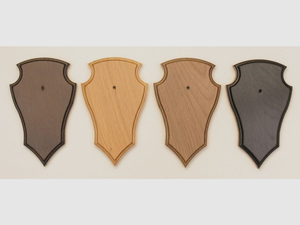 Schild Reh spitz 19x12cm Nr.54 schwarz, mit Kiefernfach