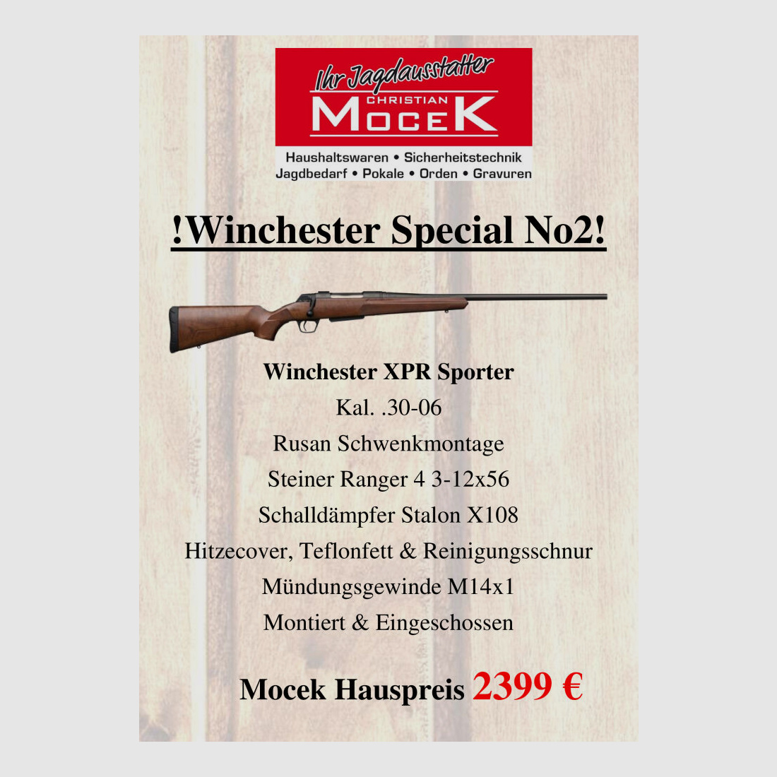 Winchester XPR Sporter, mit Steiner Ranger 4 3-12x56