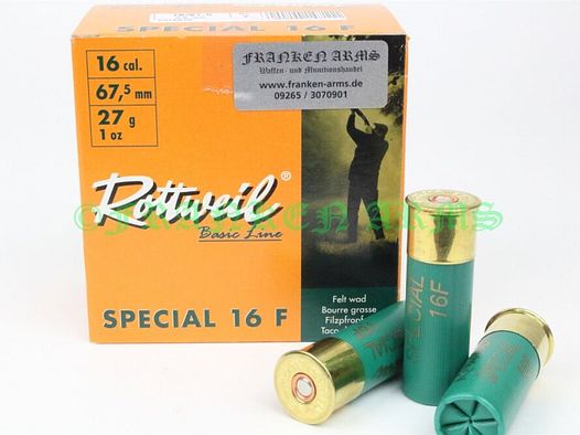 Rottweil	 Special 16F 16/67,5 2,5mm 25Stück Staffelpreise