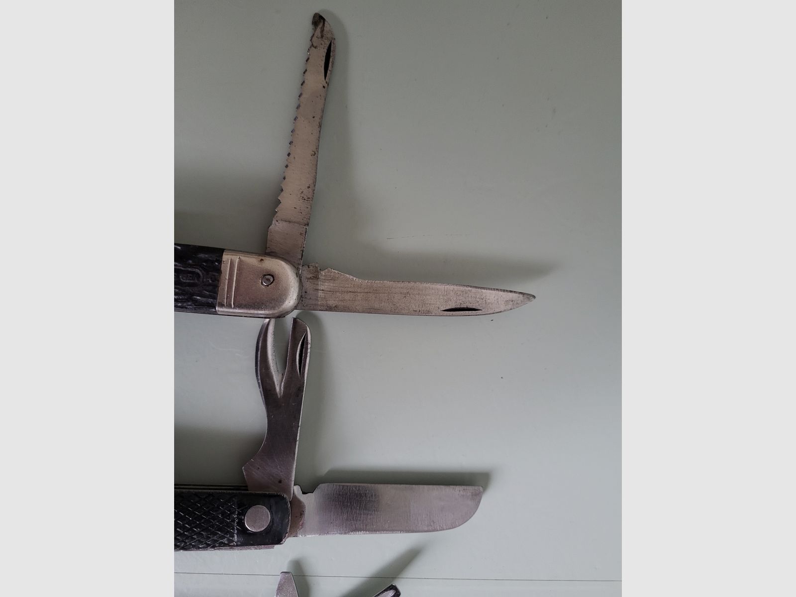 Militar - Soldados - Kriegsmarine cuchillo de bolsillo - Cuchillo plegable - 2ª GM - Alemania - EE. UU. - Inglaterra - años 1943