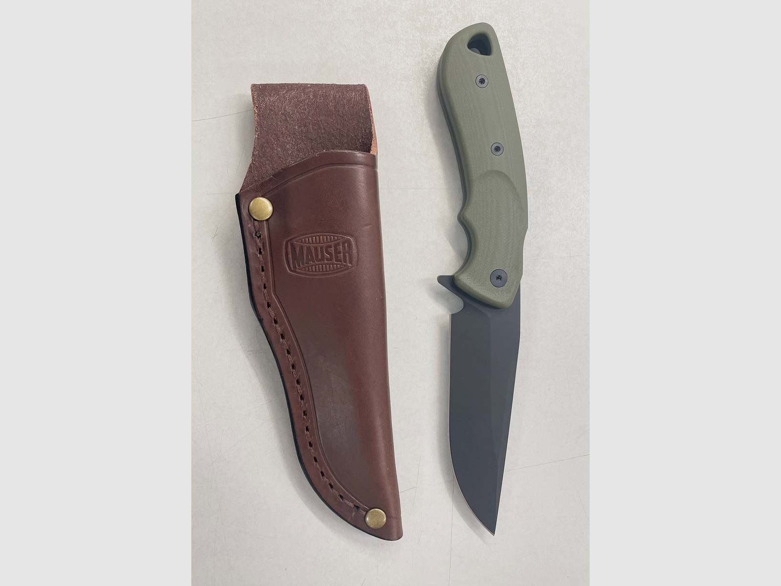 Mauser 80414837 Messer Original klein D2-Stahl Klingenlänge 9 cm braun2