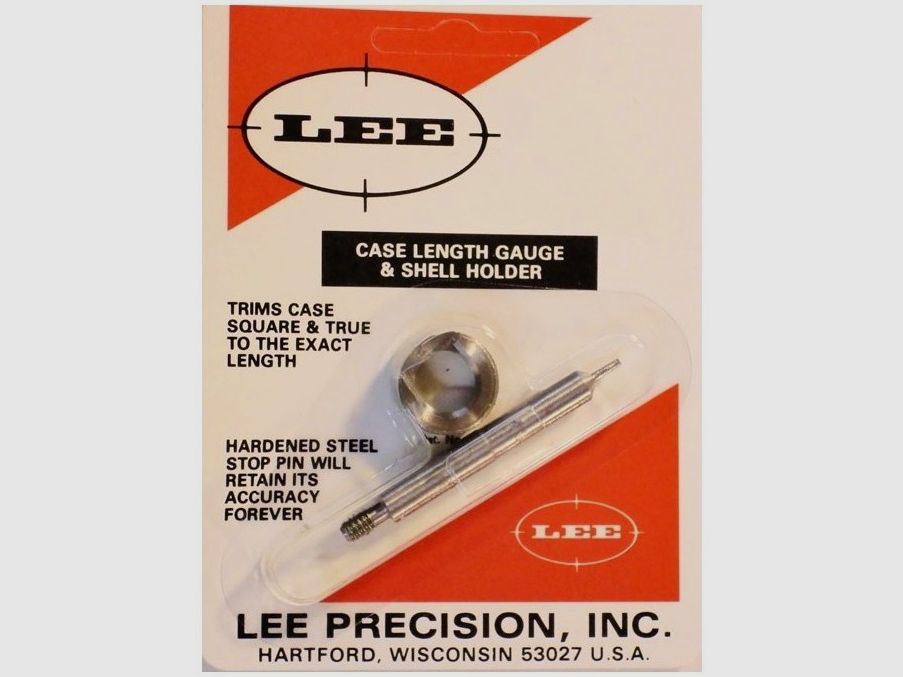 Lee jauge + shell holder pour raccourcir les étuis d’armes de poing