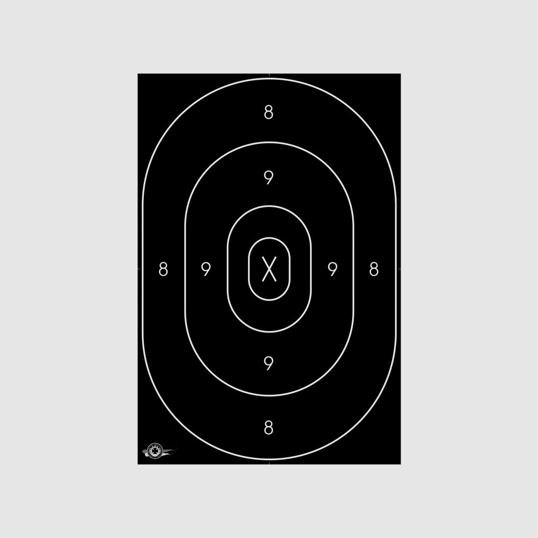 Tarcza centralna pistolet wojskowy 31x46 cm