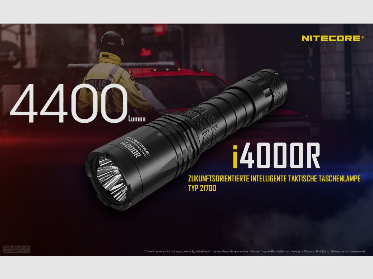 Nitecore I4000R flashlight i4000R 4400 lumens