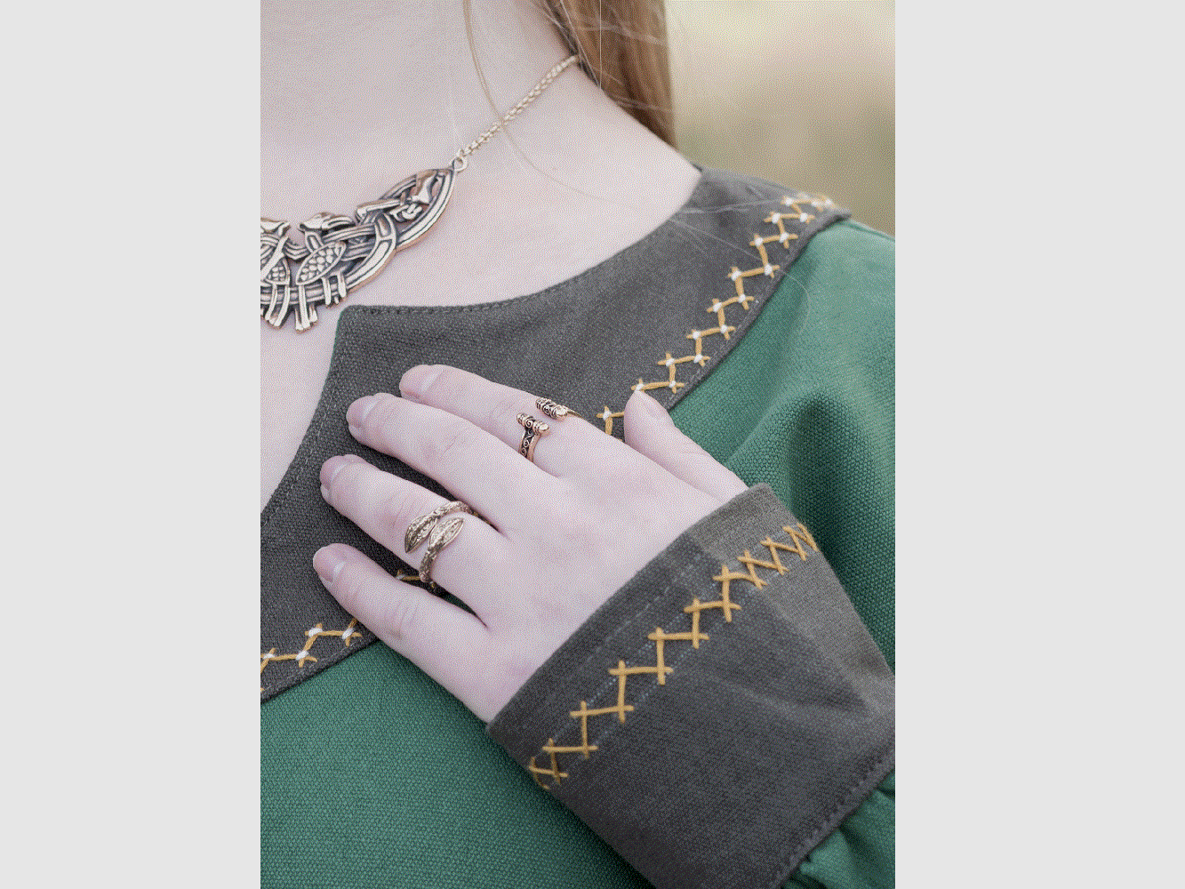 Wikinger Kleid Jona, grün