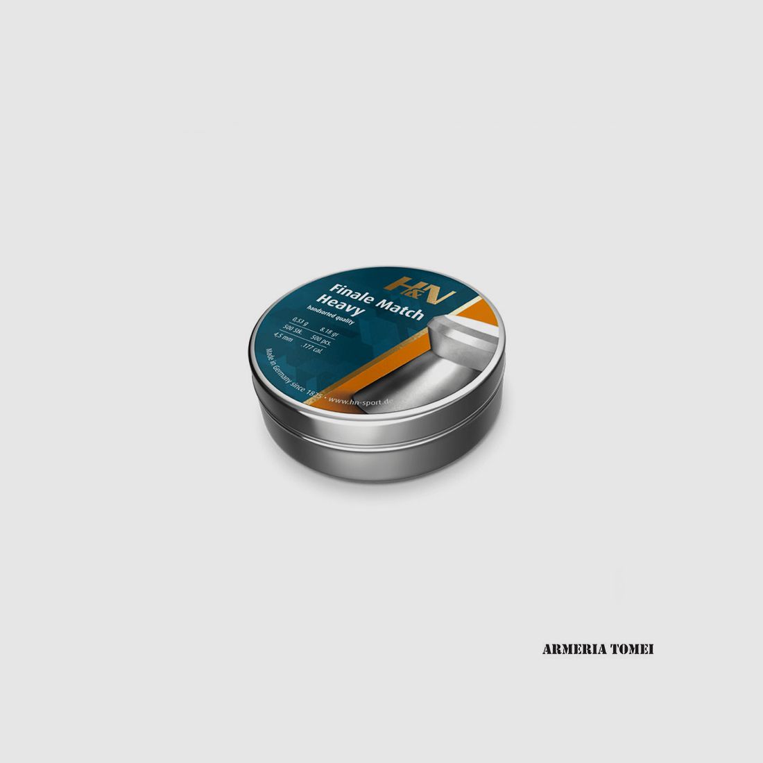BULLETS LUCHT – H&N MATCH HEAVY KAL 4,5 MM / .177 0,53G – 8,18GR (500 STUKS), afbeelding 1 van 2