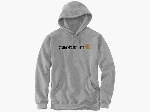 Carhartt Signature Logo Hoodie Mens Heather Grey S
