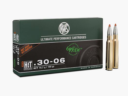 RWS .30-06 HIT Green 10,7g/165gr Büchsenpatr. bleifrei