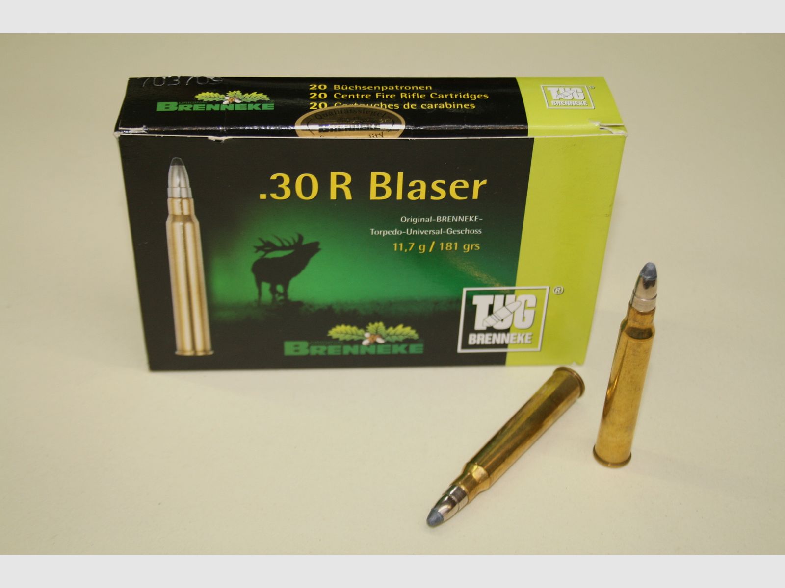 Scatola di 20 cartucce .30R Blaser / 181gr – BRENNEKE