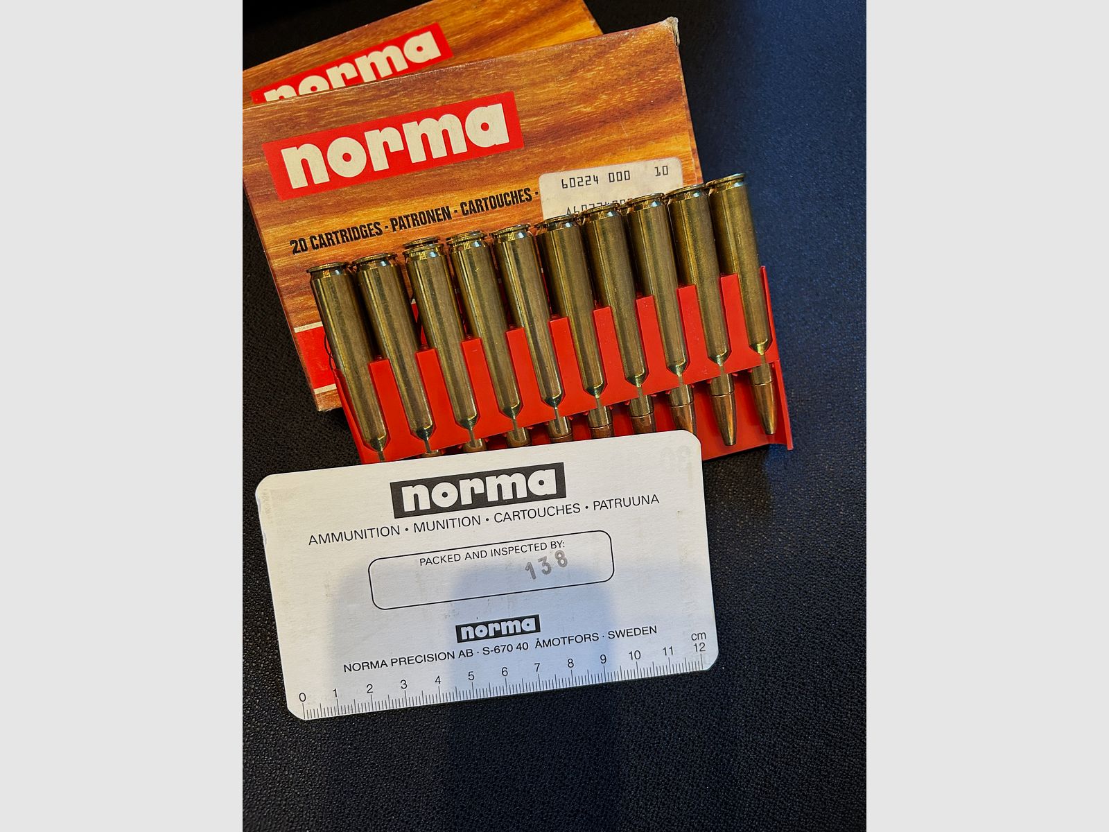 60 Stck. Norma Vulkan 30-06 , .3006 Spr., 11,7g / 180grs. gleiche Charge