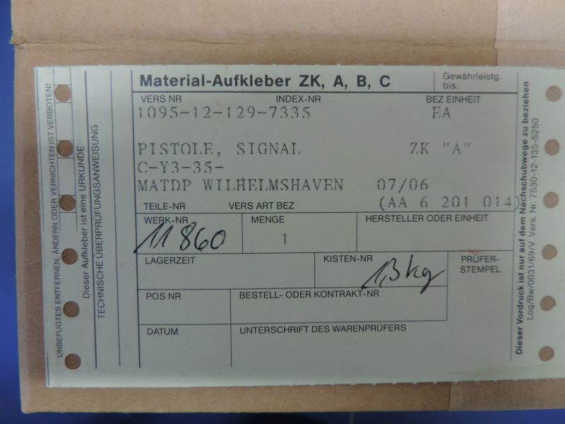 Signalpistole - GECO - Bundeswehr - Kaliber 4 - mit Zubehör - ORIGINAL verpackt - ungeöffnet - NEU -