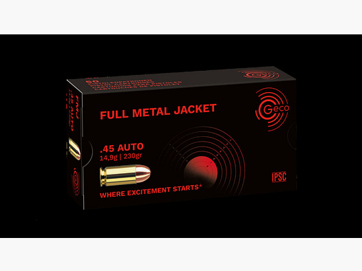 Geco FMJ 14,9g/230grs à50 .45 Auto