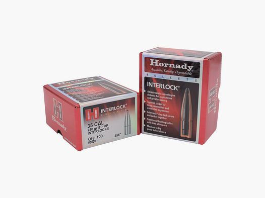 Hornady BULLETS .35/.358 250GR INTERLOCK SP – 100 pcs.