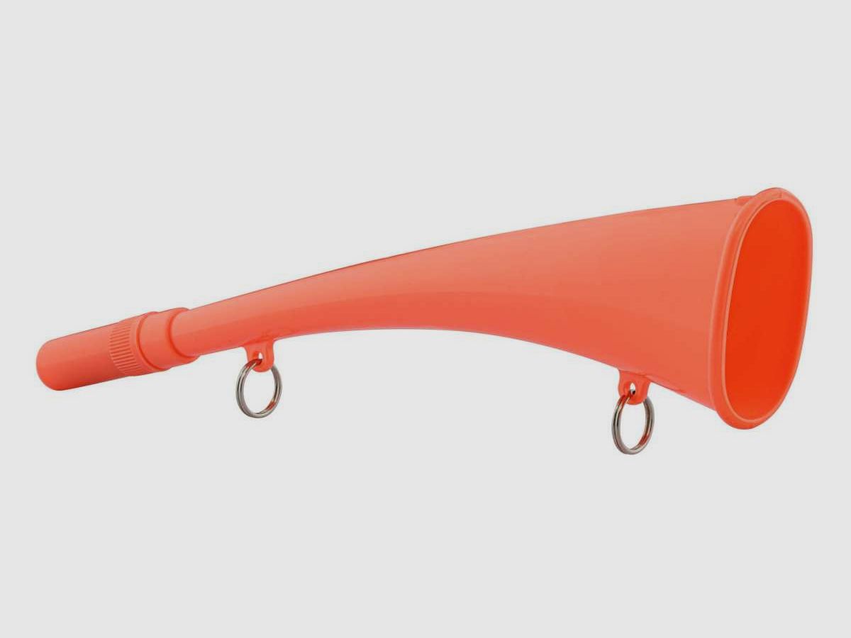 Lockrufhorn 25 cm ABS orange fluo - Elless, Bild 2 von 2