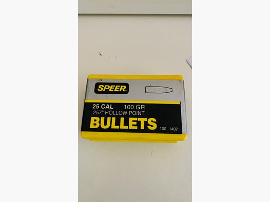 Speer 100 Grain 257 Hollow Point 