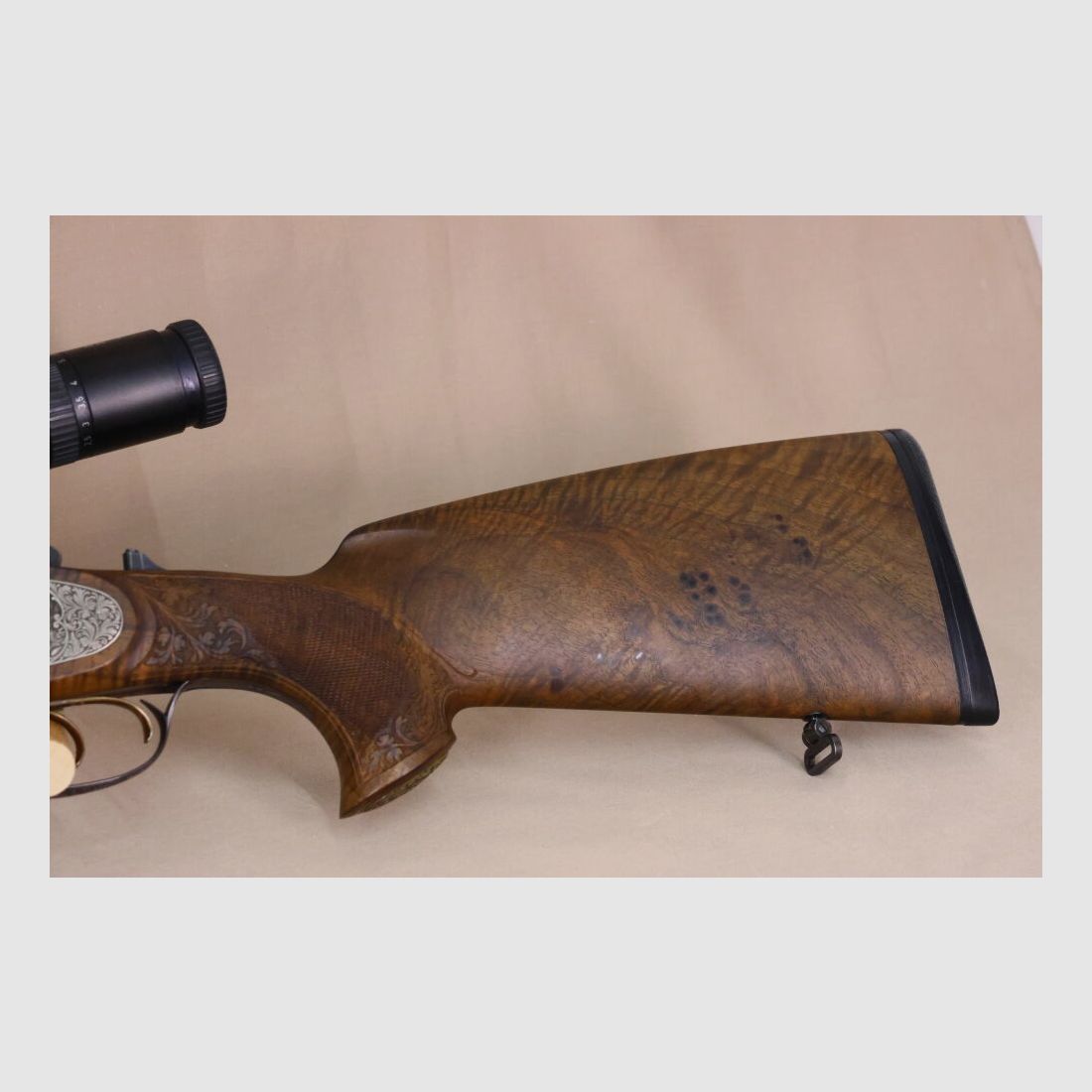 Heym 35 double rifle // side lock // left-handed stock // Fortner