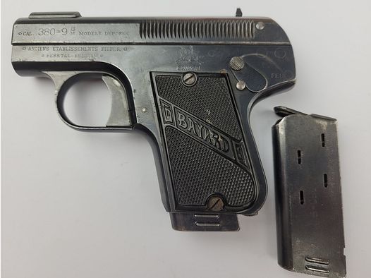 Remarquable Pistolet Pieper Bayard modèle 1908 – RARE en 380 ACP – 2 chargeurs ! État TOP !