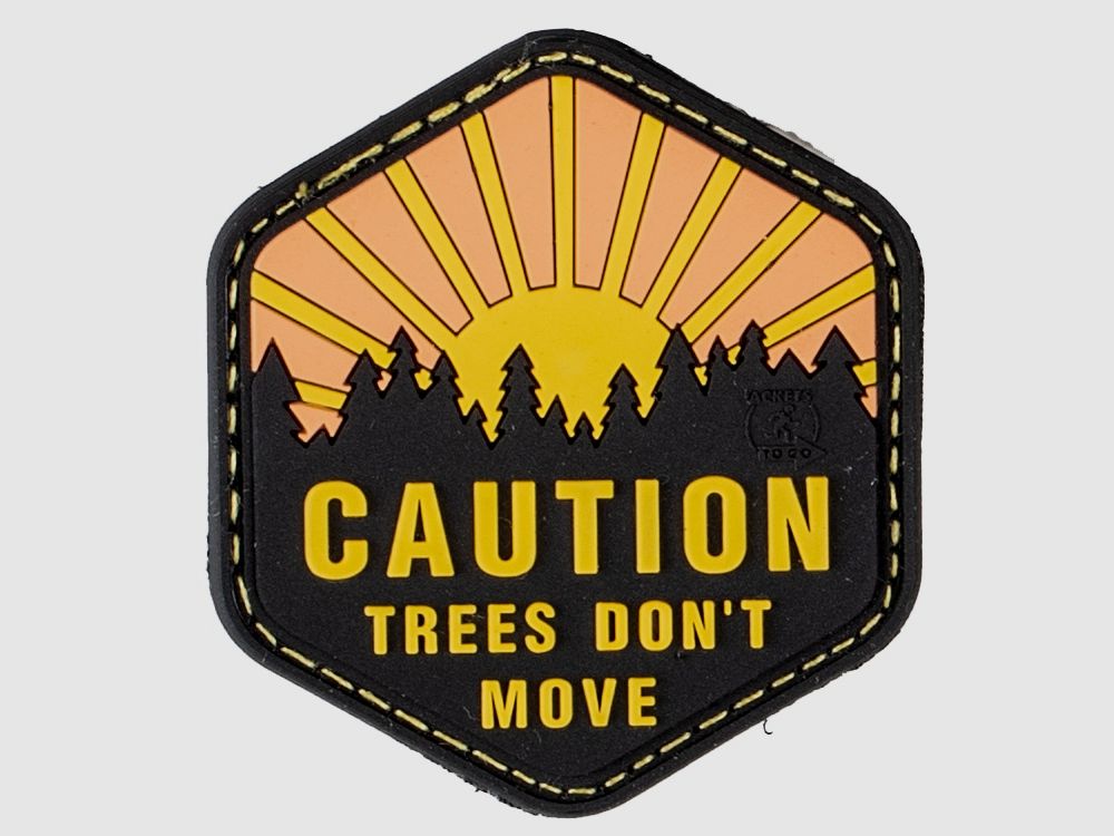 Paintball / Airsoft PVC Klettpatch (Caution - Trees don't move)
