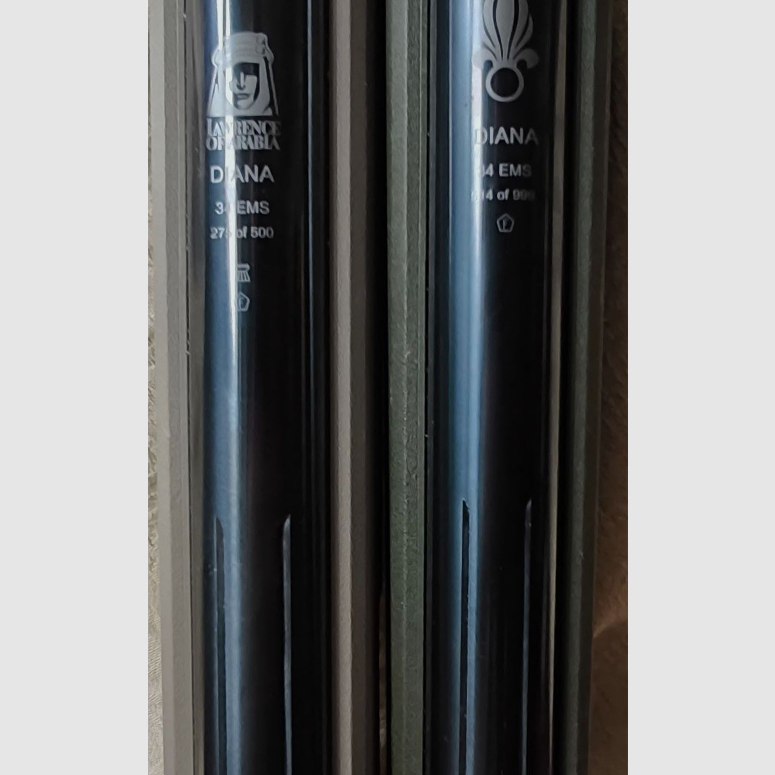 Diana 34EMS - edycje specjalne - w OD Green - Legia Cudzoziemska & w kolorze piaskowym Lawrence of Arabia kaliber 4,5mm, w doskonałym stanie, tylko bardzo mało strzelane, sprzedawane razem!! Stan jak nowy!!