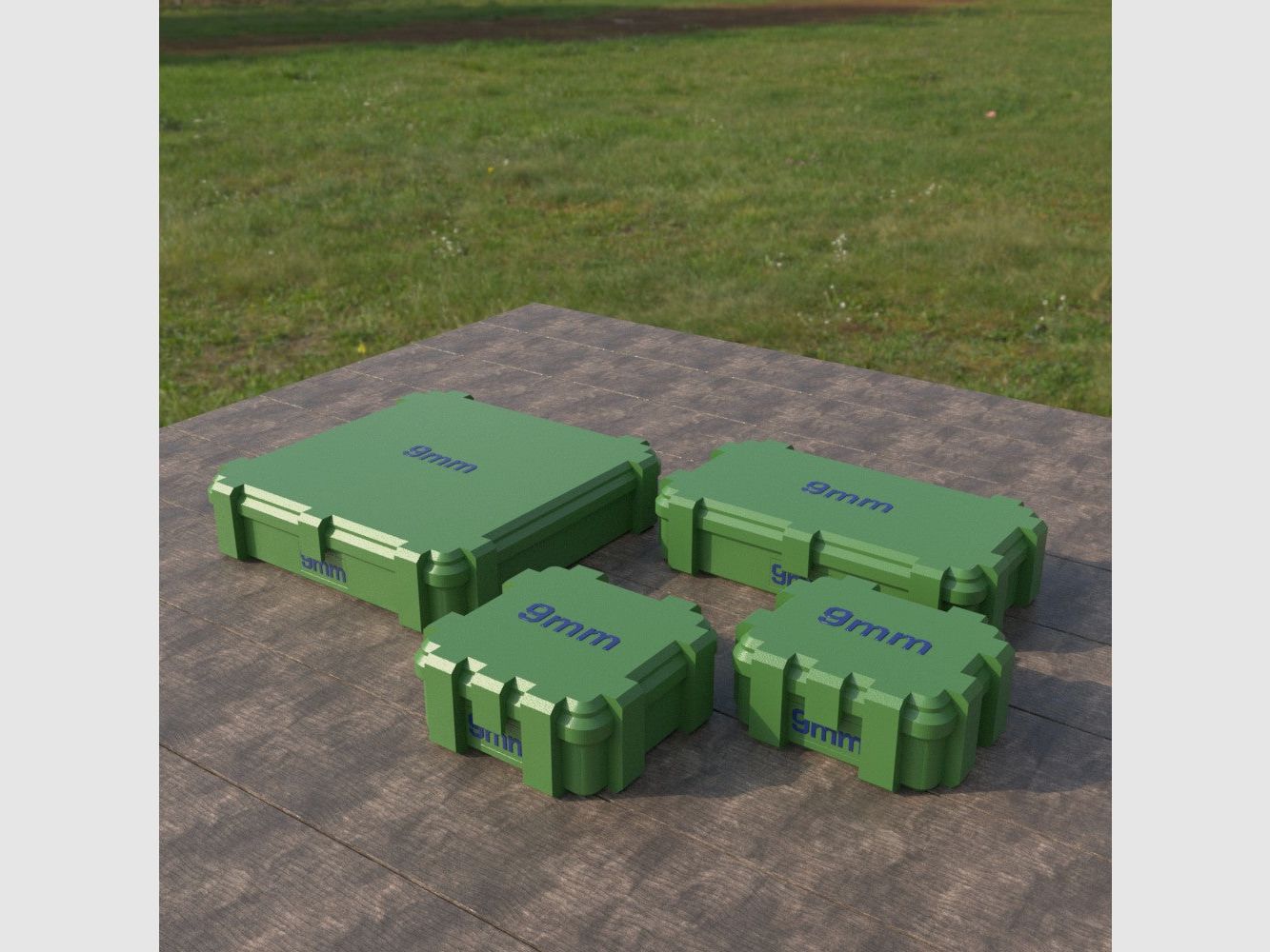 Filamelt Munitionsbox / Ammo Box 9x19mm Para / Luger – Patronenbox ‘Klappdeckel’ – 20 / 25 / 50 / 100 Schuss
