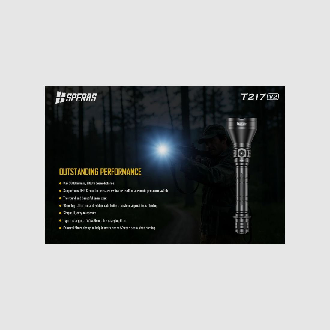 NEUE TASCHENLAMPE SPERAS T217 MIT RIFLE-KIT, Bild 5 von 15