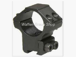 Bauer Ringmontage für 11mm Prismenschiene, Schwarz matt, 1", Bauhöhe 14mm standard