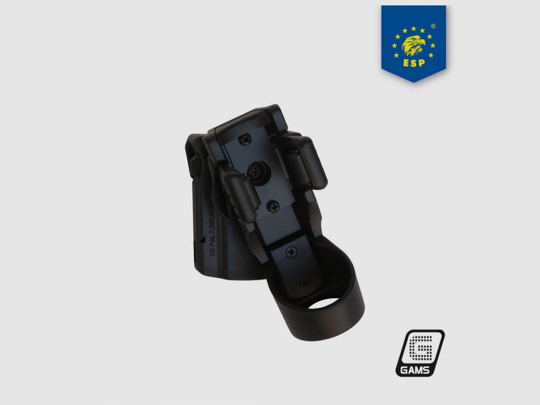 Holster tactique rotatif en polymère pour lampe de poche, image 3 sur 5