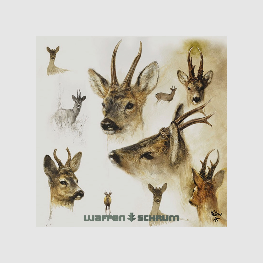 AKAH Napkin Rehbock Poortvliet