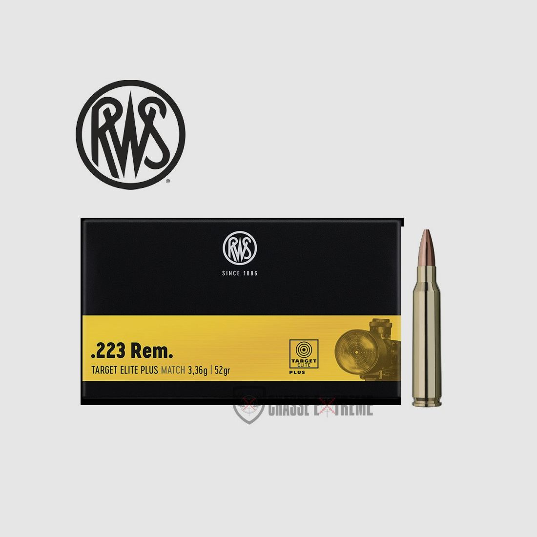 20 Cartucce RWS cal 223 Rem 52gr Target Elite Plus Match
