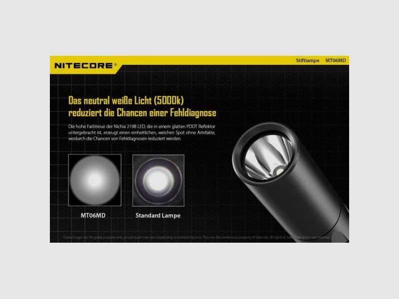 NITECORE LED FLASHLIGHT MT06 MEDICAL - 180 Lumens (without batteries), image 5 of 6