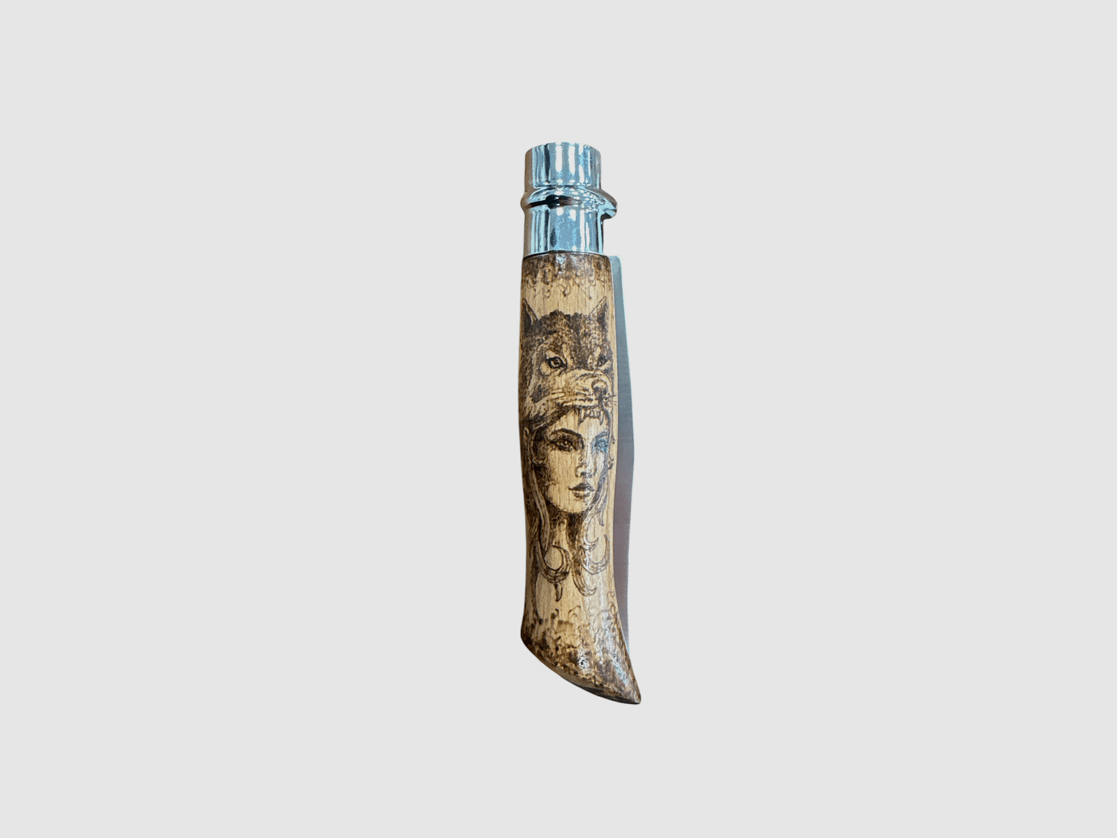 KNIFE – SWISS BLADE – N.10 HANDMADE WITH WOLF AND WOMAN, image 5 of 5