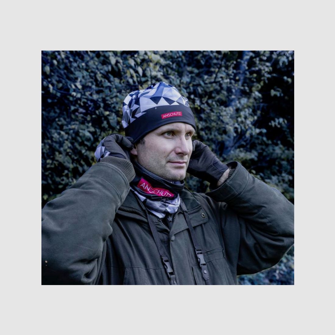 Anschütz 15502LXL Cap Camouflage Grey Size L/XL