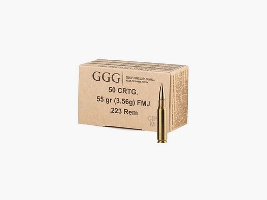 GGG FMJ 55grn .223Rem (50 stuks)