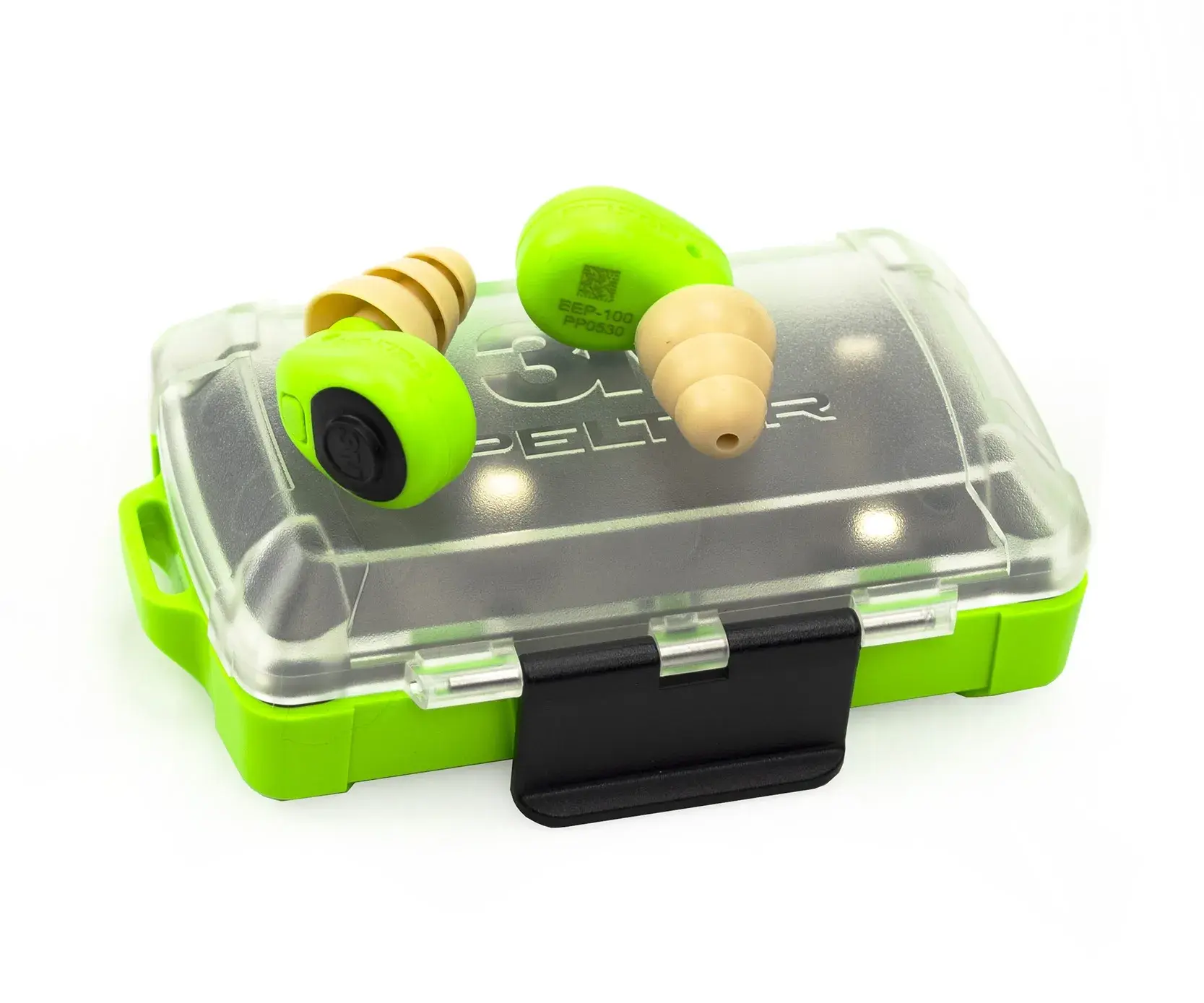 Peltor EEP100 Tappi Auricolari Elettronici Antirumore Verde, immagine 2 di 4